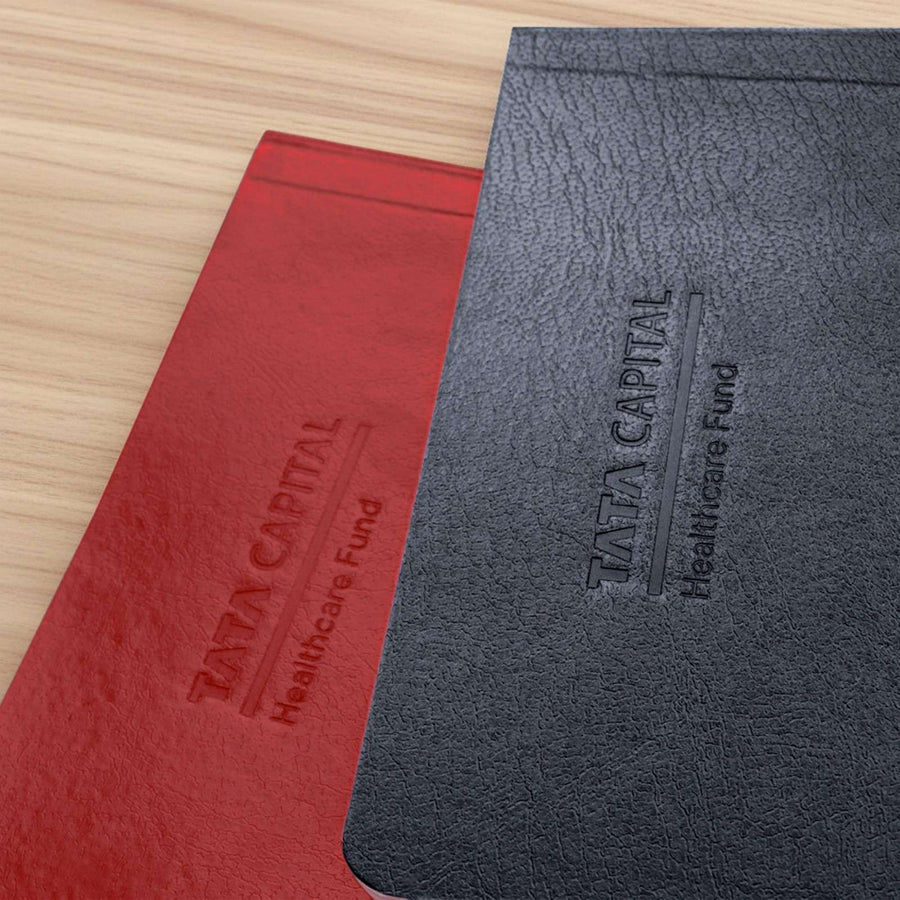 logo : blind embossing - TATA CAPITAL HEALTHCARE FUND corporate gift