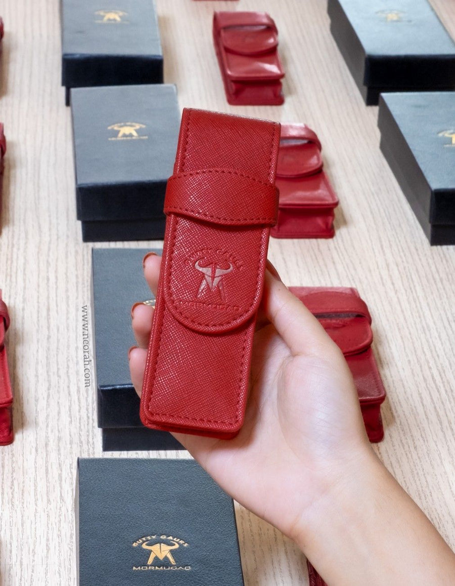 pen case logo : blind embossed - INDIAN NAVAL SHIP MORMUGAO corporate gift