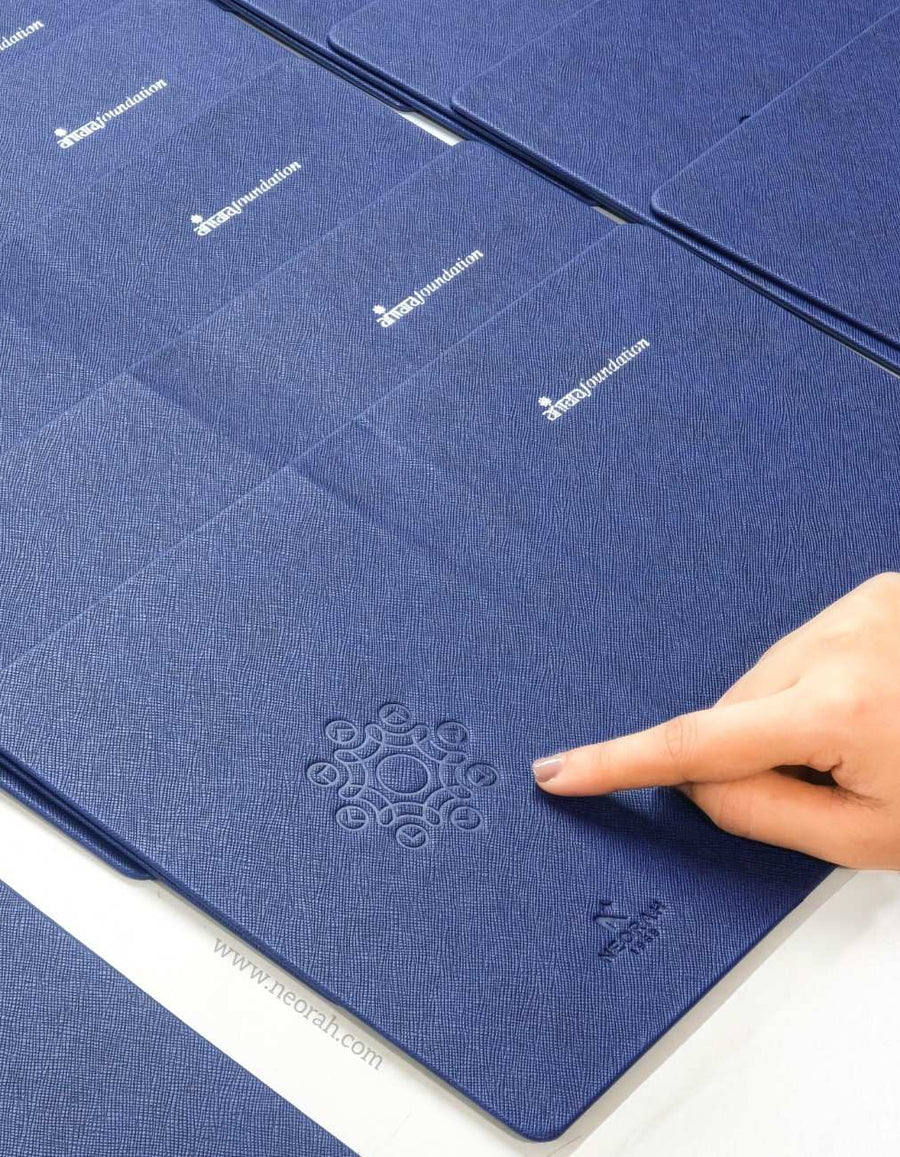 back cover logo : blind embossing - ANTARA FOUNDATION corporate gift