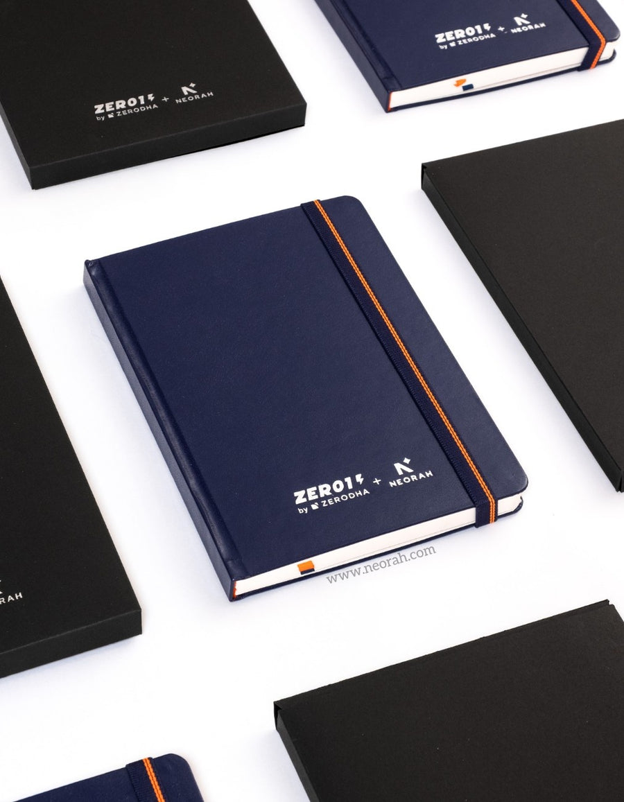 logo : silver + blind embossing - ZERODHA corporate gift