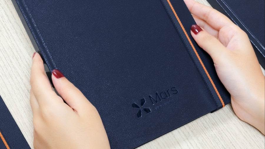 logo : blind embossing - MARS VENTURES corporate gift