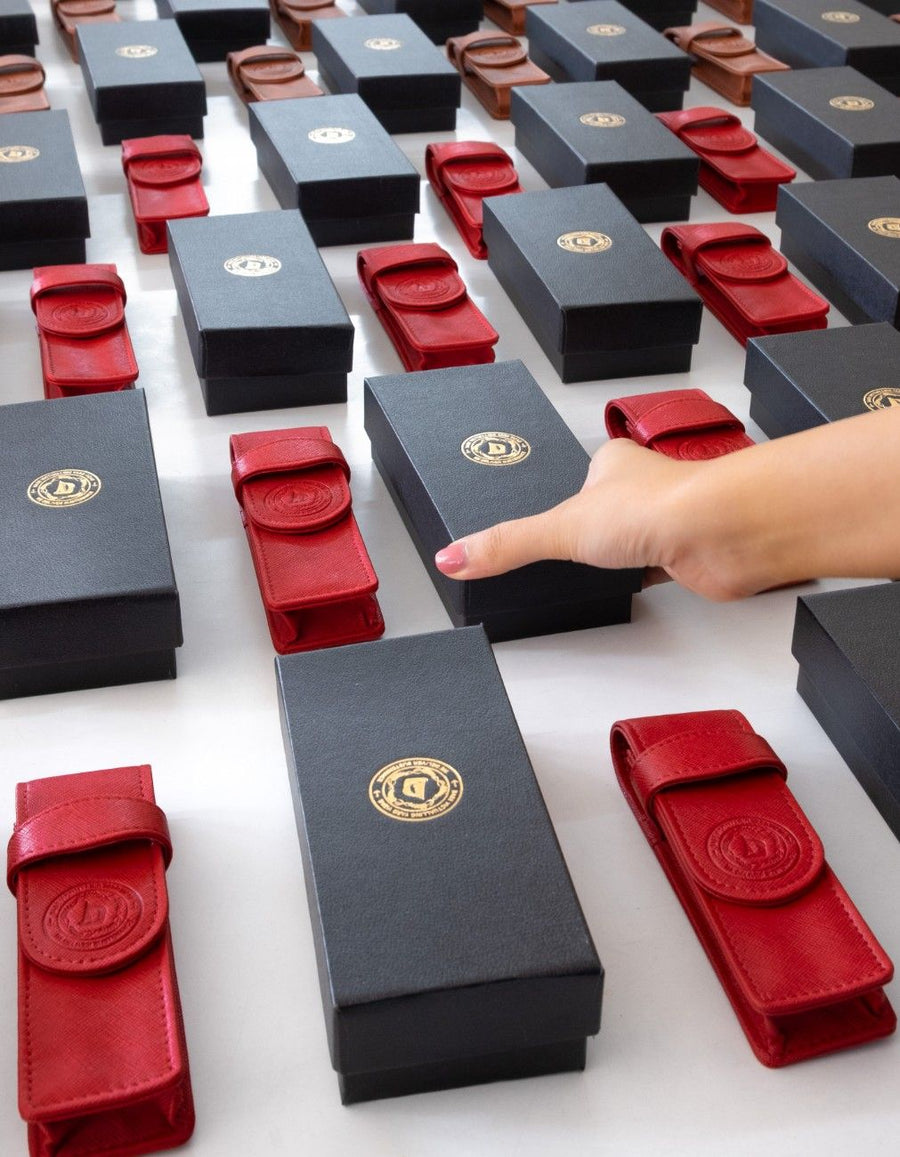 personalised box with gold foil logo - INDIAN NAVY BASE VICTUALLING YARD VIZAG corporate gift