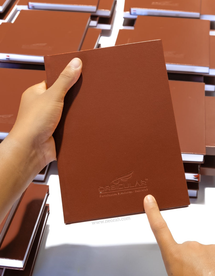 logo : blind embossing - ORBICULAR PHARMACEUTICAL TECHNOLOGIES corporate gift
