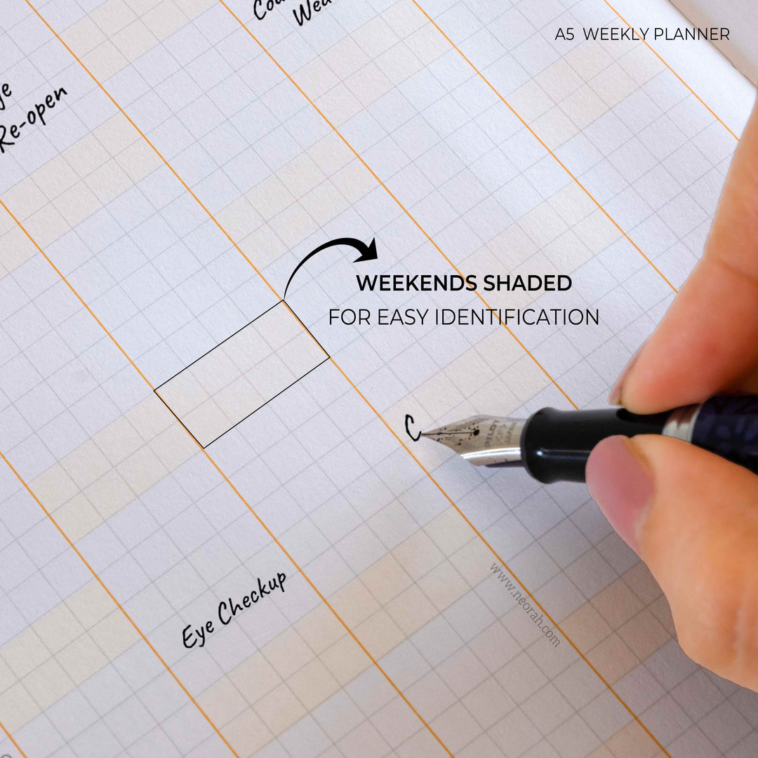 A5 - 2027 - WEEKLY PLANNER - HARD COVER