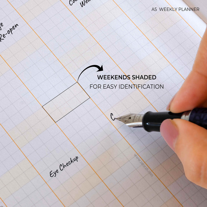 A5 - 2027 - WEEKLY PLANNER - HARD COVER