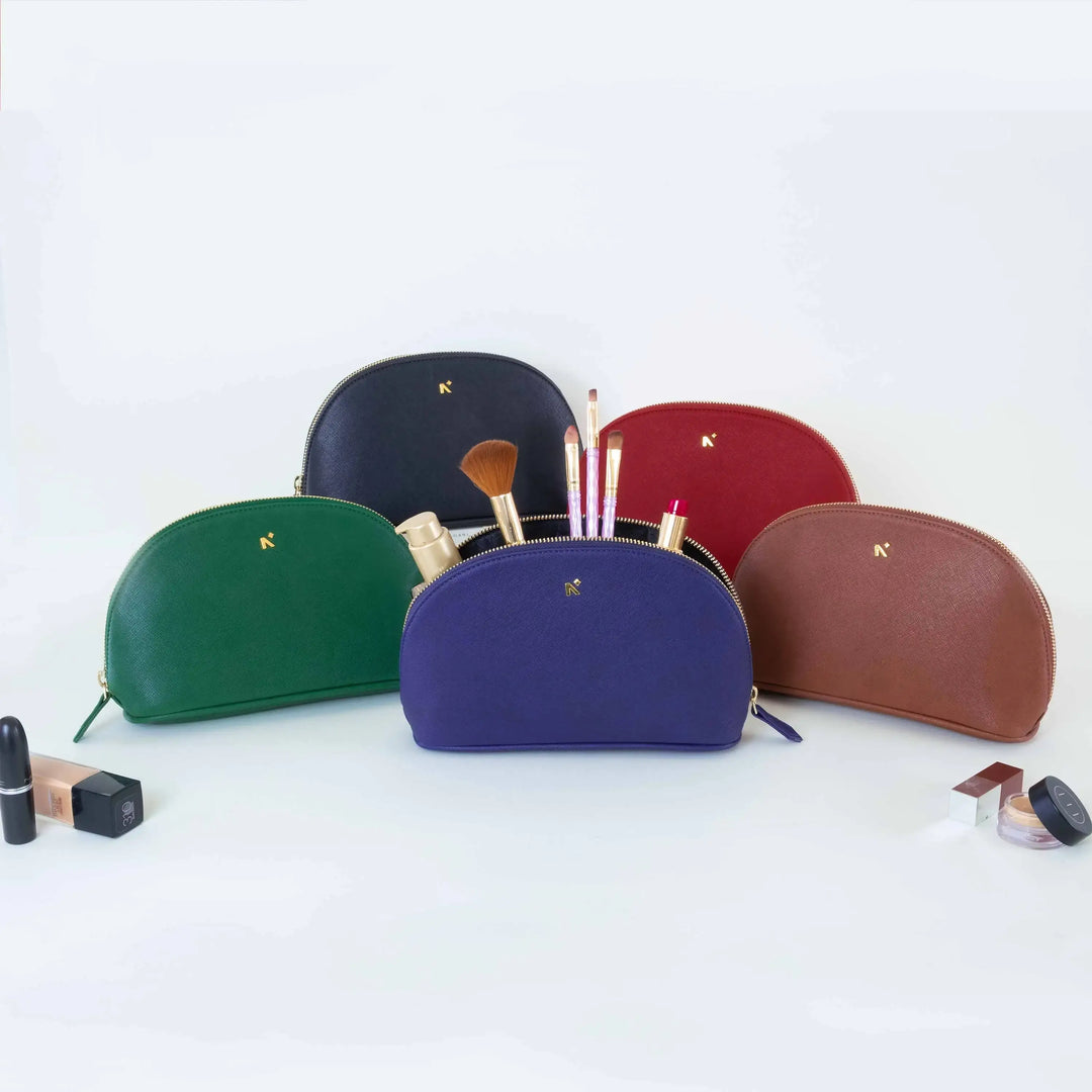 Neorah cosmetic pouch for travel, Best Makeup Bag, Designer makeup pouches to carry everyday makeup skincare and essentials for travel. 