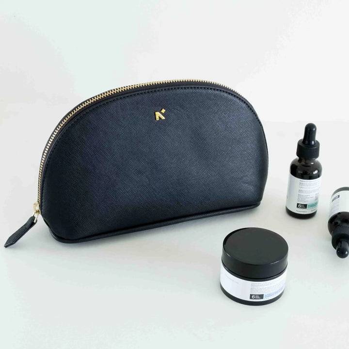 Neorah cosmetic pouch for travel, Best Makeup Bag, Designer makeup pouches to carry everyday makeup skincare and essentials for travel. 