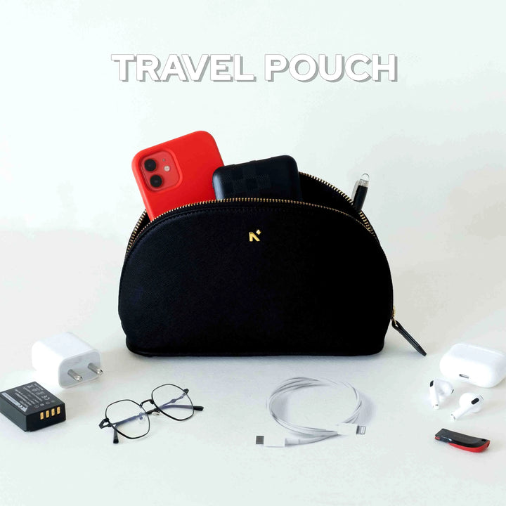 

Neorah cosmetic pouch for travel, Best Makeup Bag, Designer makeup pouches to carry everyday makeup skincare and essentials for travel. 