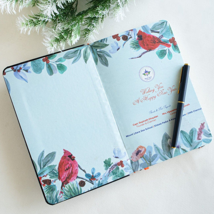 customised end paper - MOUNT LITERA corporate gift