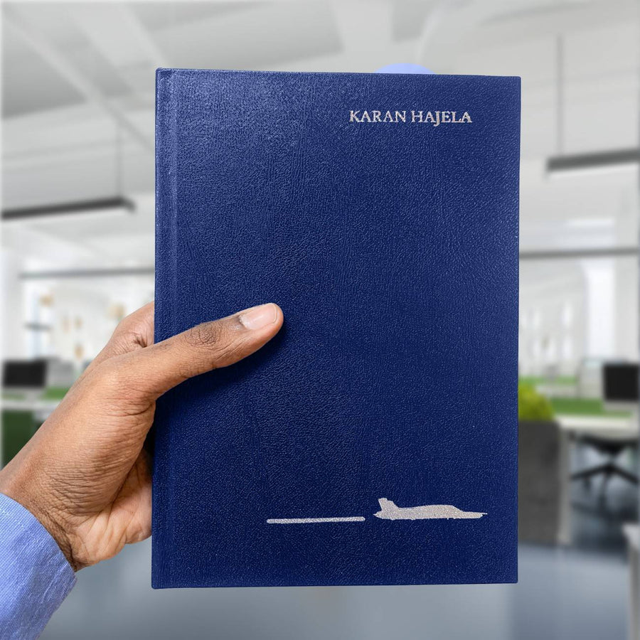 logo : silver + blind embossed - AIRFORCE STATION BIDAR corporate gift