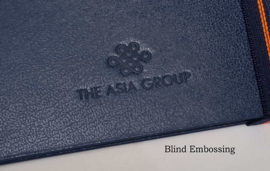 logo : blind embossing - THE ASIA GROUP corporate gift