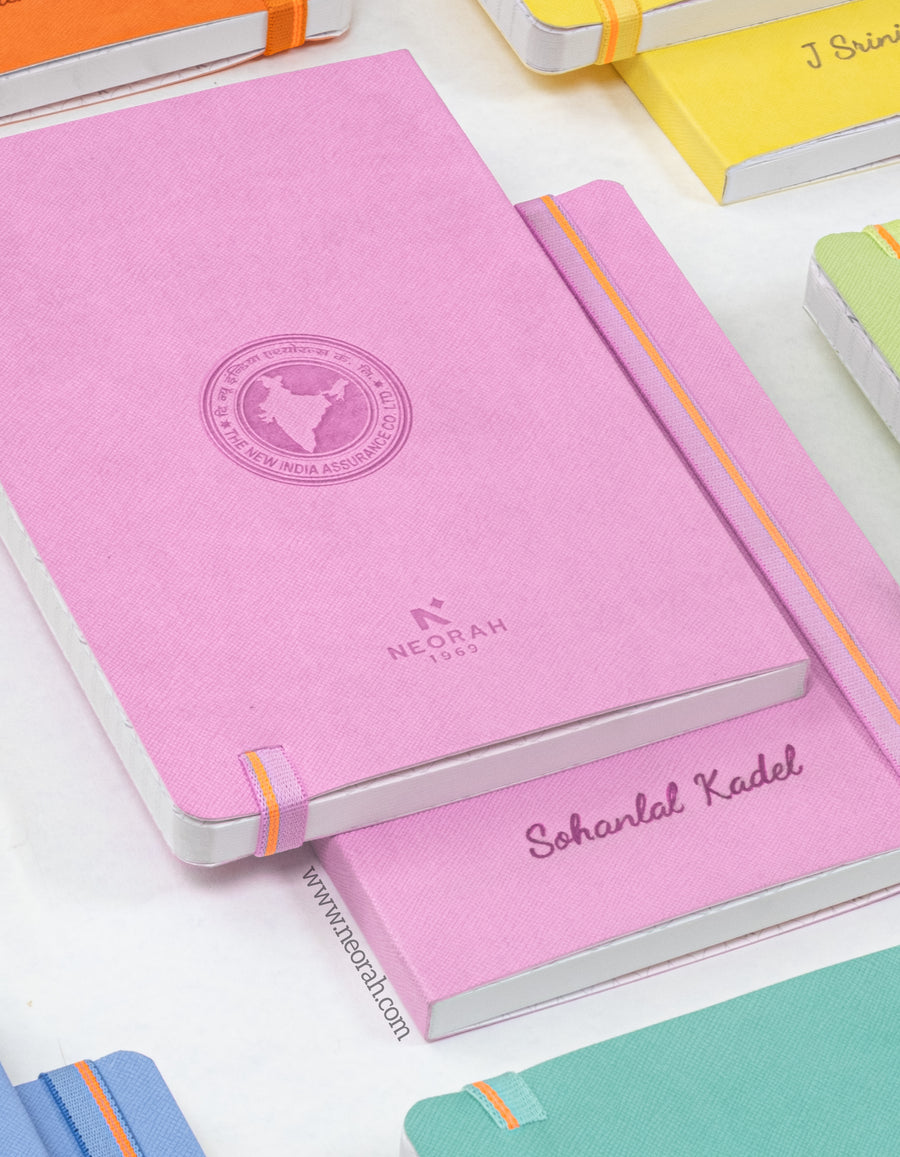logo : blind embossing - THE NEW INDIA ASSURANCE corporate gift